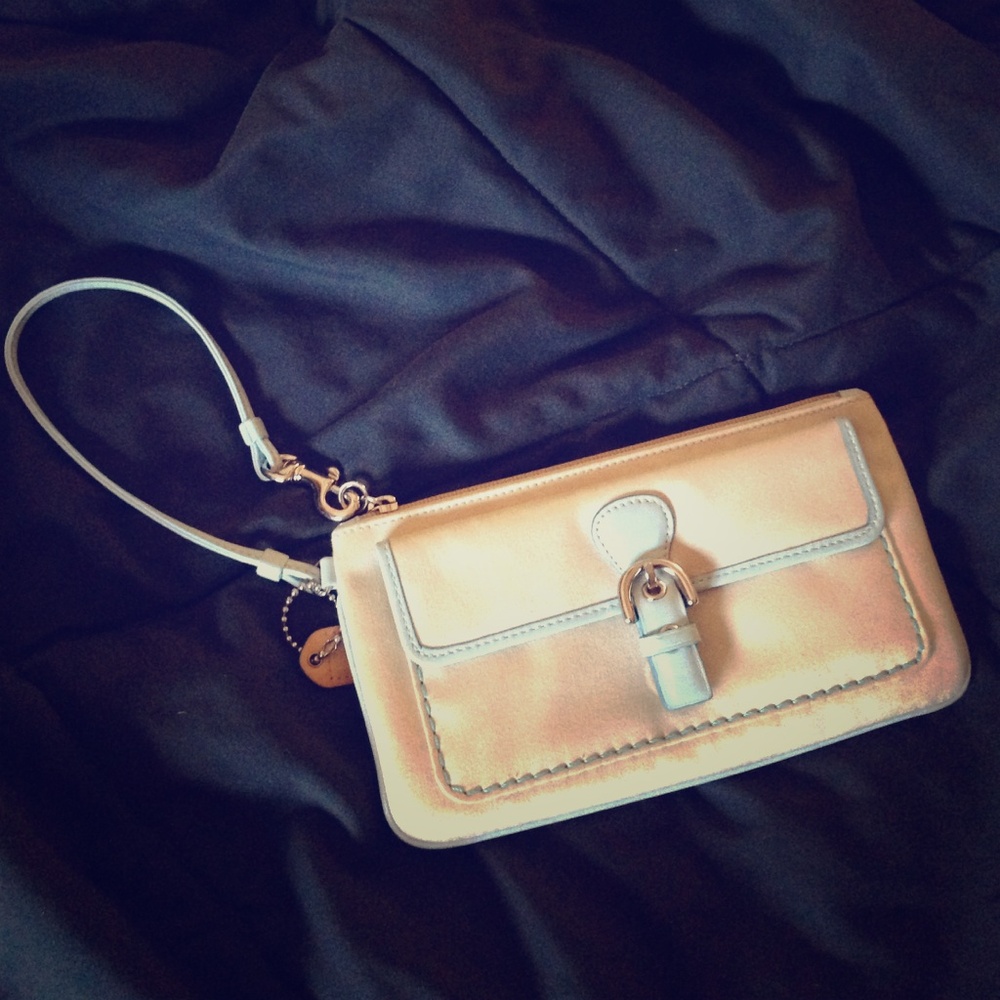 Coach Tan Wristlet Clutch